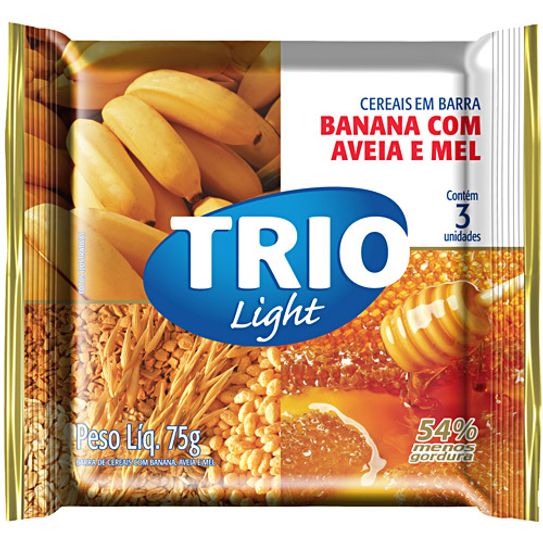 Barra de Cereal Trio Aveia Banana e Mel com 3 Unidades