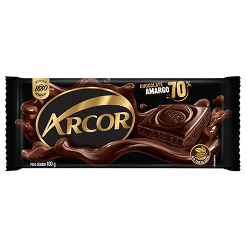 Tudo sobre 'Barra de Chocolate Amargo 70% Cacau 100g Arcor'