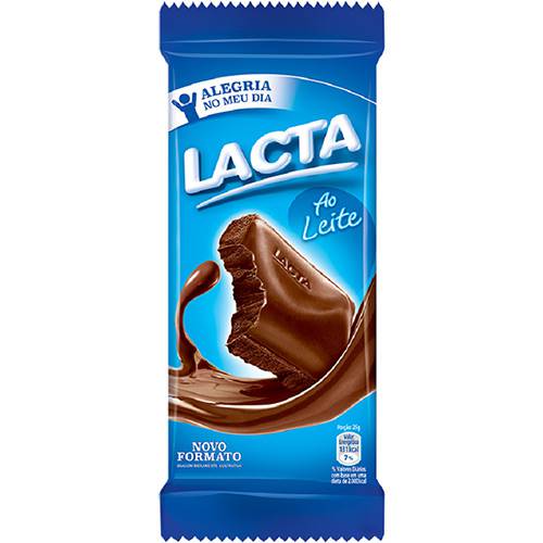 Barra de Chocolate ao Leite Lacta 90g