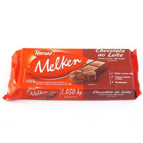 Barra de Chocolate ao Leite Melke 1,05 Kg