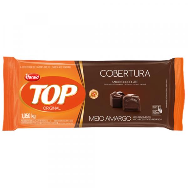 Barra de Chocolate Fracionado Top Meio Amargo 1,05kg - Harald