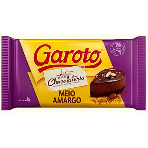 Barra de Chocolate Meio Amargo 1kg - Garoto