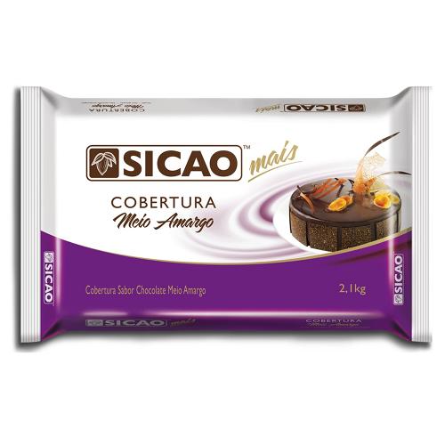 Barra de Chocolate Meio Amargo 2,1kg - Sicao