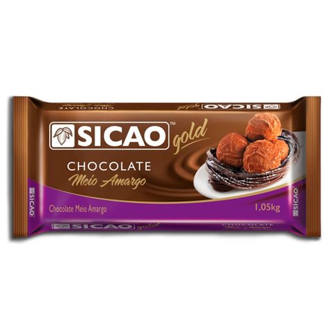 Barra de Chocolate Meio Amargo Gold 1,05kg - Sicao