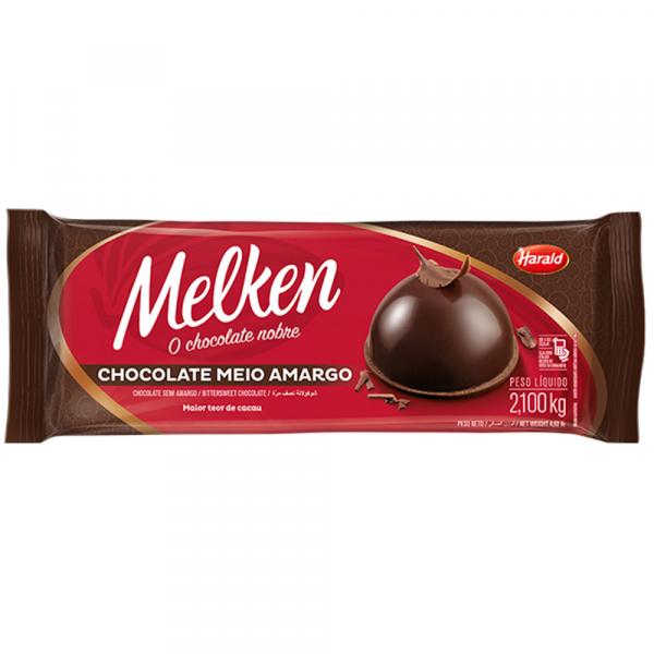 Barra de Chocolate Melken Meio Amargo 2,1kg - Harald