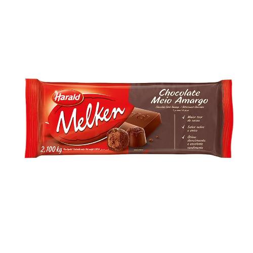Barra de Chocolate Melken Meio Amargo 2,1kg - Harald