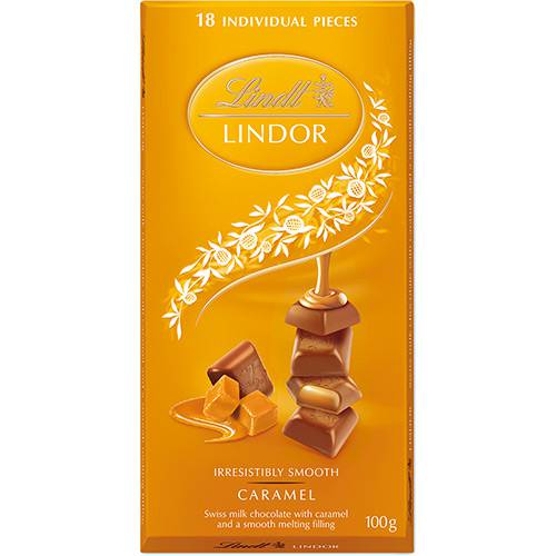 Tudo sobre 'Barra de Chocolate Suíço Caramelo Lindt 100g'