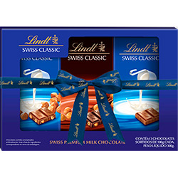 Barra de Chocolate Suíço Lindt Classic 100g 3 Unidades