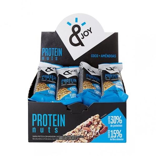 Barra de Protein Nuts Coco e Amêndoas 35g X 12 - &JOY