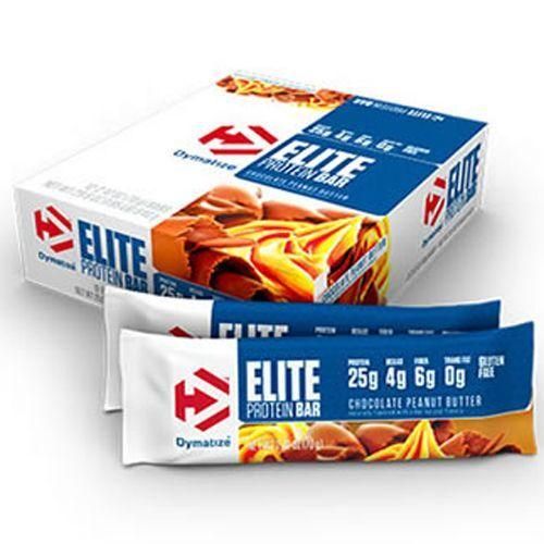 Barra Elite Protein Bar - Chocolate com Peanut Butter 12 Unidades 840g - Dymatize