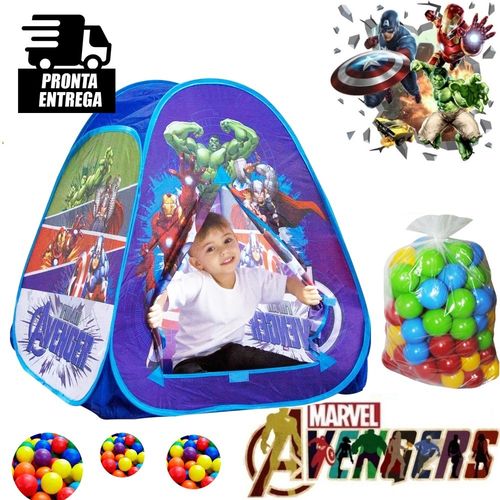 Tudo sobre 'Barraca Toca Infantil Vingadores Avengers Piscina de Bolinha'