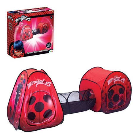 Barraca Tunel com 100 Bolinhas Miraculous Ladybug