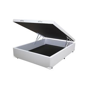 Base Box Baú Solteirão SP Móveis Sintético Branco - 39x128x188 - Branco