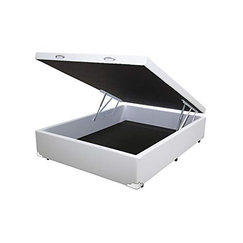 Base Box Baú Solteirão SP Móveis Sintético Branco - 39x128x188