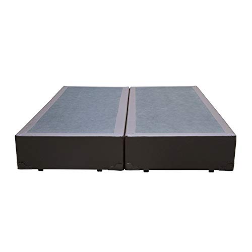 Base Box Casal Bipartido SP Móveis Sintético Marrom - 30x138x188