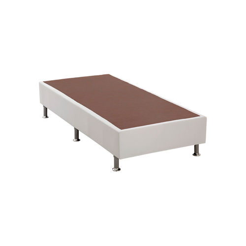 Base Cama Box Courino Branco Solteiro (88x188x30) Ortobom