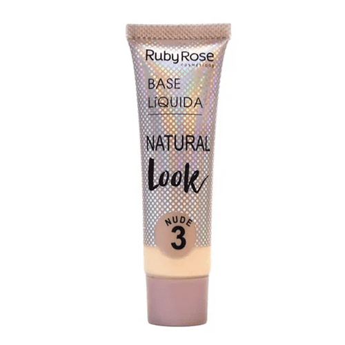 Base Líquida Natural Look - Nude 3 - Ruby Rose - Hb8051
