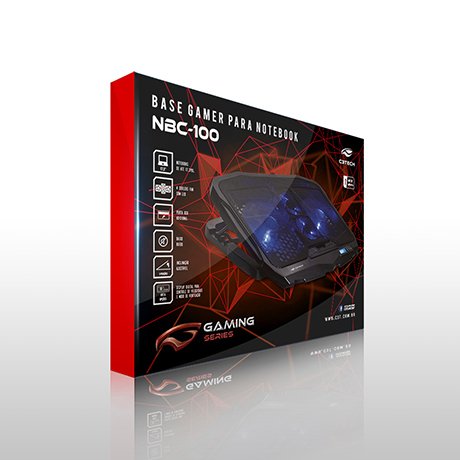 Base para Notebook 17,3 Gamer Nbc-100Bk C3Tech