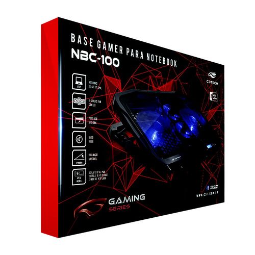 Base para Notebook C3tech 17,3" Gamer Nbc-100bk