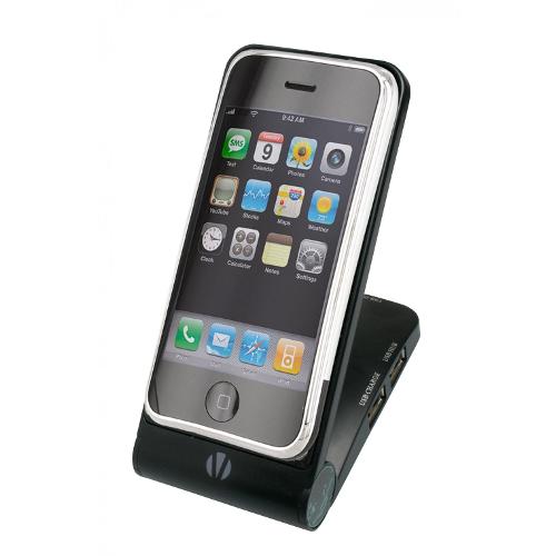 Base Suporte e Carga para Iphone, Ipod Touch com 2 Portas Usb - Vivitar