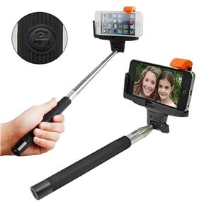 Bastão de Selfie C/ Controle Blutooth na Propria Haste Monopod Cor Preto