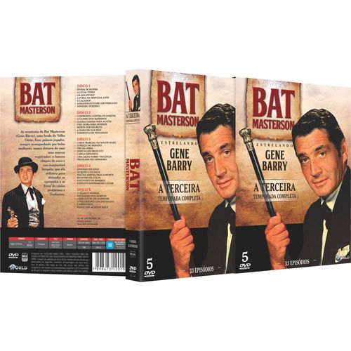 Bat Masterson 3ª Temporada Completa 5 Discos 33 Epísodios