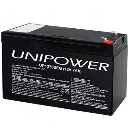 Bateria 12V 7Ah para Segurança Up1270seg - Unipower