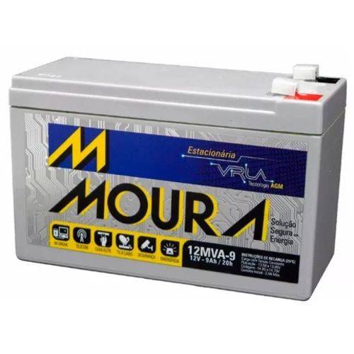 Bateria 12v 9ah Moura- No-break / Alarme/ Bicicleta Elétrica