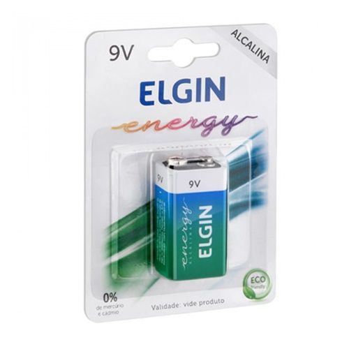 Bateria 9 V Alcalina - Elgin