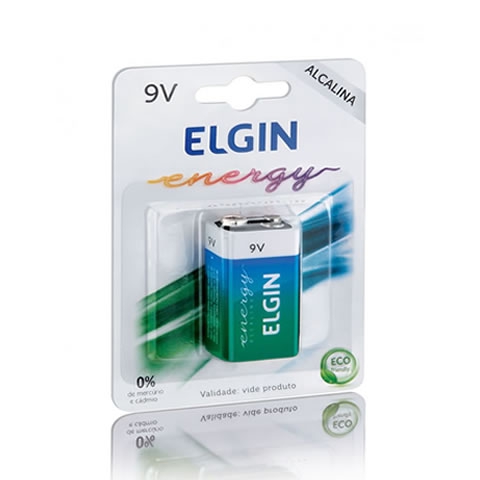 Bateria 9V Alcalina 6LR61 (blister com 1) - ELGIN