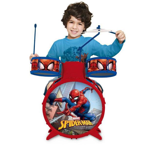 Bateria Acústica Infantil Musical Spider-Man Marvel 30491 Toyng