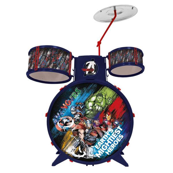 Bateria Acústica Musical Infantil - Vingadores - Marvel - Toyng