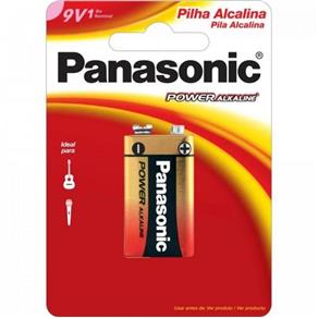 Bateria Alcalina 9V 6LF22XAB/1B24 Panasonic Caixa C/24 Pilhas (cartela C/1)