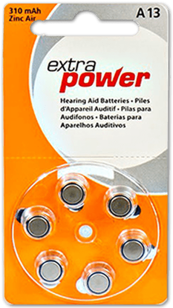 Bateria Auditiva Extra Power 13 Pr48 - Cartela com 6 Baterias