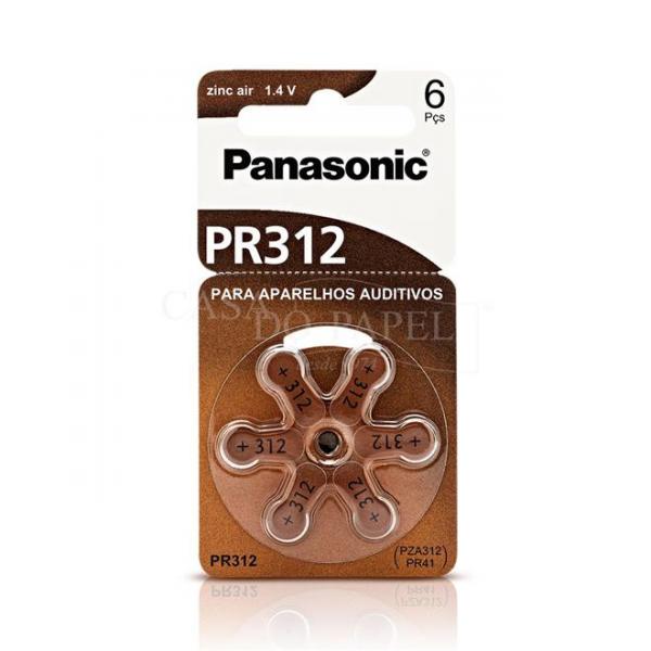 Bateria Auditiva Panasonic PR-312H Cartela com 6 Unidades