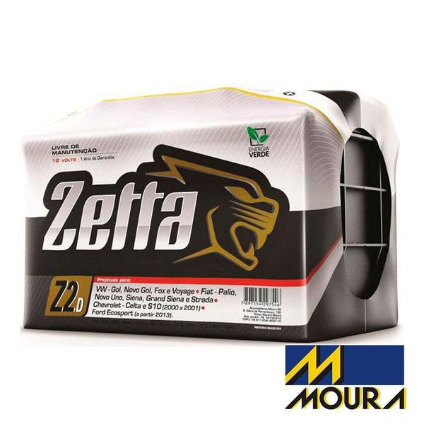Bateria Automotiva Moura Zetta Z60D Selada, 60 Amperes, Positivo Direito