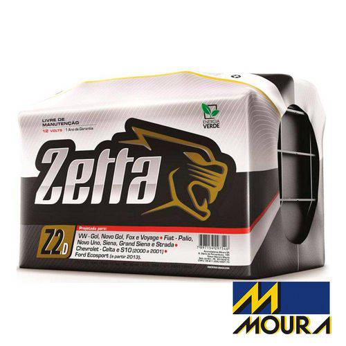 Bateria Automotiva Zetta Z60d 60 Ah Direita Livre de Manutenção