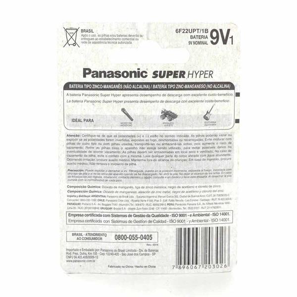 Bateria Comum Panasonic 9V