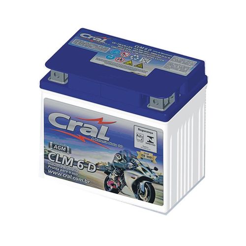 Bateria Cral Moto 6Ah – CLM6D ( Ref. Yuasa: YTZ7S )