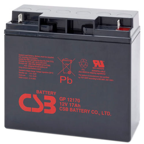 Bateria CSB GP12170 12VDC 17Ah 80W para Nobreaks - Longa Vida 5 Anos - CSB