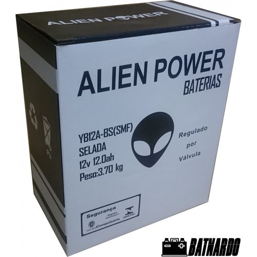 Tudo sobre 'Bateria de Moto Alien Power Selada YB12AA 12ah Cb 400 450'