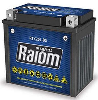 Bateria de Moto Raiom Ytx20l-bs 18ah 12v Selada (Rtx18l-bs)