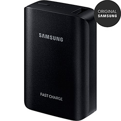 Bateria Externa Fast Charge In/Out para Smartphones Samsung 5100mah Preta