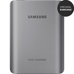 Bateria Externa Fast Charge Smartphones Samsung 10200mah Prata