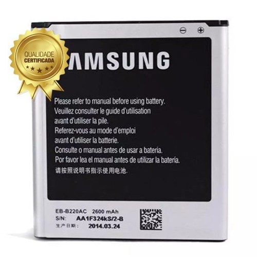 Tudo sobre 'Bateria Gran 2 Duos 7102 Sm-G7102 EB-B220 2.600 MAh Original - Samsung'