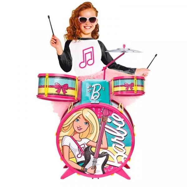 Bateria Infantil Barbie Fabulosa Instrumentos Musicais Fun