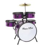 Bateria Infantil Rmv Rock Kids Bumbo 14 Polegadas com Banco Prato e 1par de Baquetas