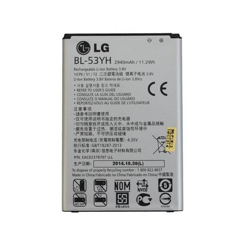 Tudo sobre 'Bateria Lg D855 G3, Lg D690 G3 Stylus ? Original ? Bl-53yh, Bl53yh'