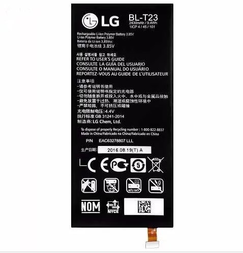 Tudo sobre 'Bateria LG X Cam BL-T23 K580 2430mAh'