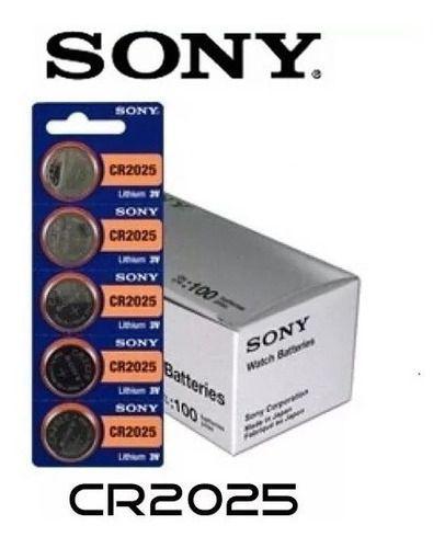 Bateria Lithium Cr2025 3v Sony Cartela 100 Unidades